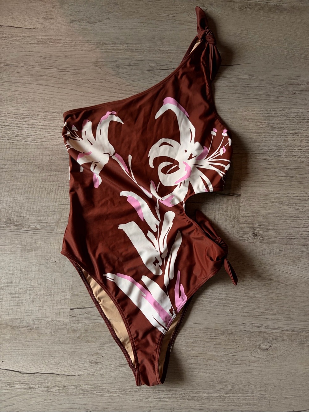 Tanya Taylor Oksanda One Piece Swimsuit Placement Lily Cinnamon Multi L